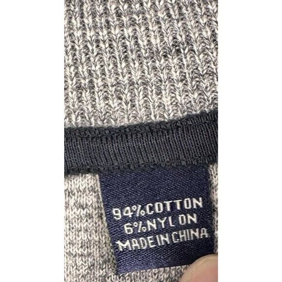 Nat Nast Sweater‎ Men's XXL Purple Quarter Zip Snap Leather Pull Cotton Blend - Picture 8 of 11